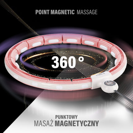 Magnetický zátěžový hula hoop s počítadlem a oporou pasu
