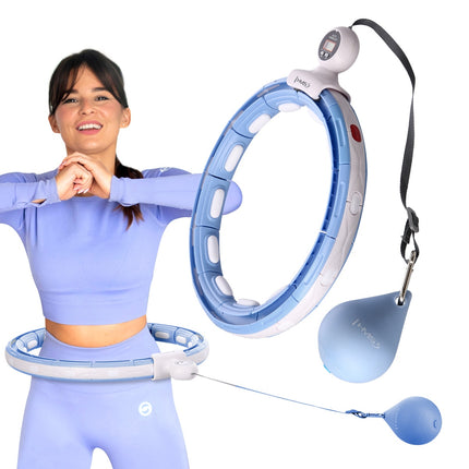 Magnetický zátěžový hula hoop s počítadlem a oporou pasu