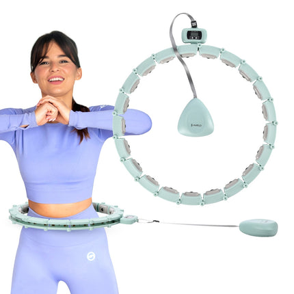 Magnetický zátěžový hula hoop s počítadlem a oporou pasu