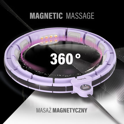 Magnetický zátěžový hula hoop s počítadlem a oporou pasu