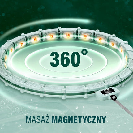 Magnetický zátěžový hula hoop s počítadlem a oporou pasu