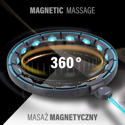 Magnetický zátěžový hula hoop s počítadlem a oporou pasu