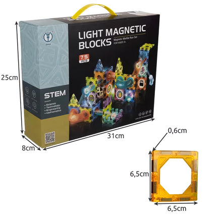 Magnetické kostky – dráha 83 dílků Kruzzel 22684
