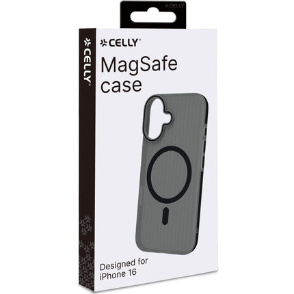 Magsuit pouzdro kompatibilní s MagSafe iPhone 16 poloprůhledné černé