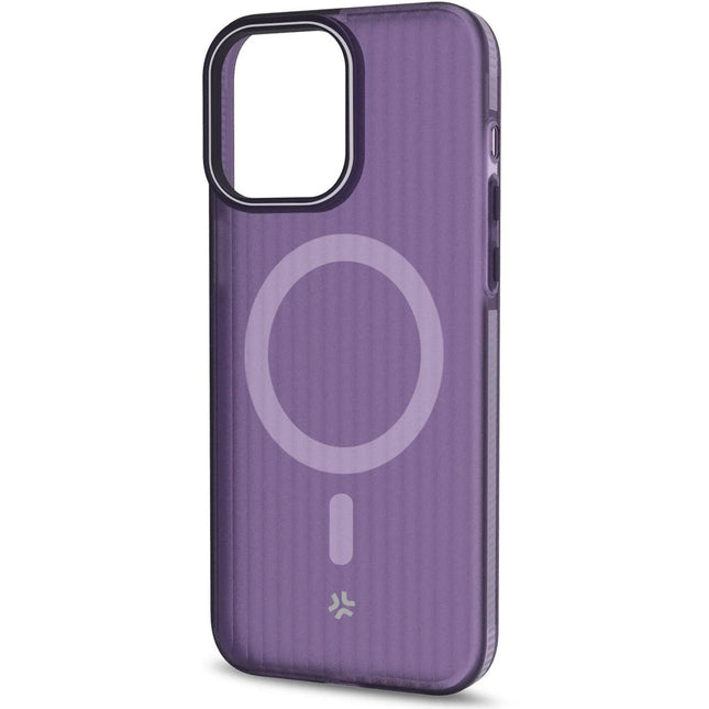 Magsuit pouzdro kompatibilní s MagSafe iPhone 16 poloprůhledné fialové