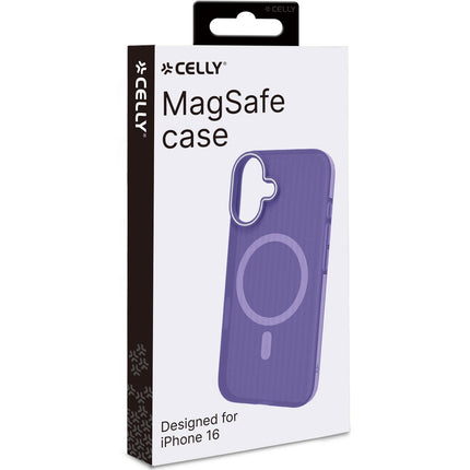 Magsuit pouzdro kompatibilní s MagSafe iPhone 16 poloprůhledné fialové