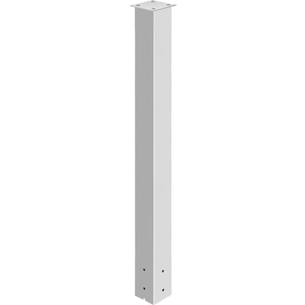Mailbox Post Stand 43 Inch, Powder-Coated Steel, White