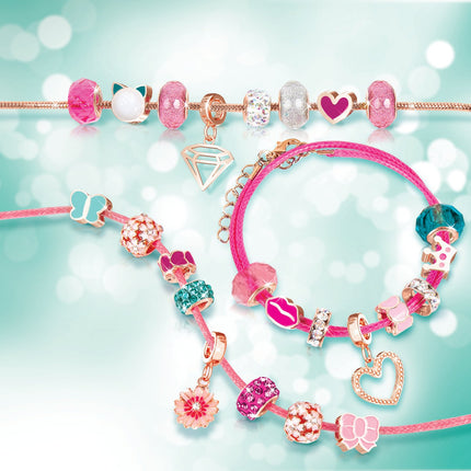 Make It Real DIY sada náramků s přívěsky Halo „Think Pink“