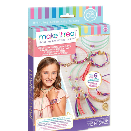 Make It Real DIY sada šperků, semišové náramky