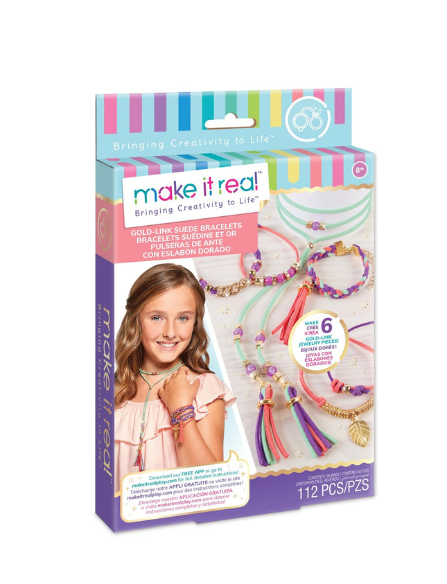 Make It Real DIY sada šperků, semišové náramky
