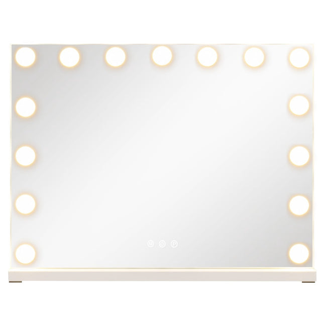 Makeup Mirror with 3 Light Colors, Adjustable Brightness