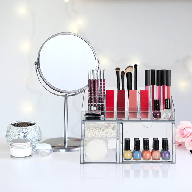 Makeup Storage Box with Drawers, 14 Compartments