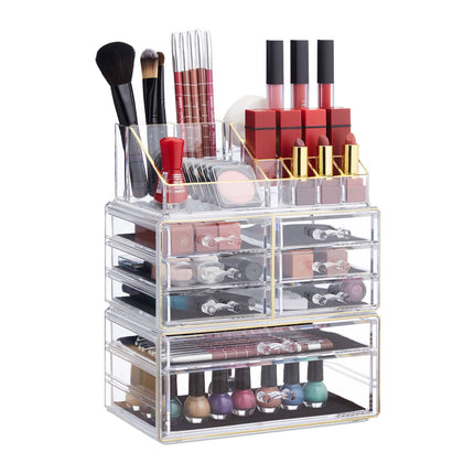 Make-up stand with eight drawers
