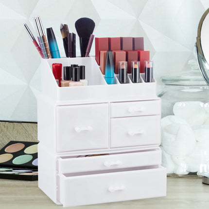 akrylový úložný box na líčení s 21 přihrádkami