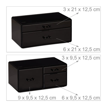 akrylový úložný box na líčení s 21 přihrádkami