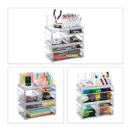 Make-up-Aufbewahrung aus Acryl mit 21 Fächern