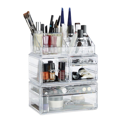 Make-up-Aufbewahrung aus Acryl mit 21 Fächern