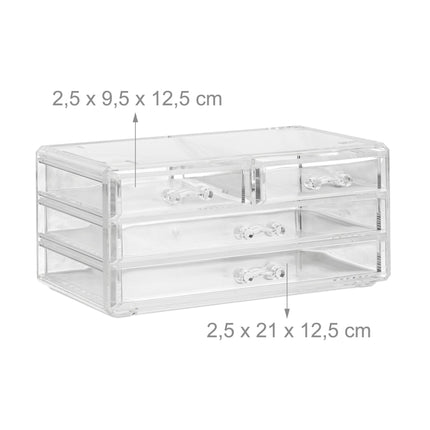 Makeup storage with 4 drawers