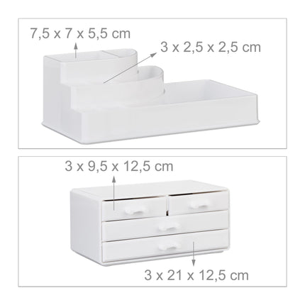 úložný box na líčení se 4 zásuvkami