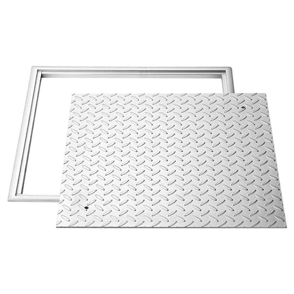 Manhole Cover With Frame, 500 x 500mm Slip-Resistant Carbon Steel