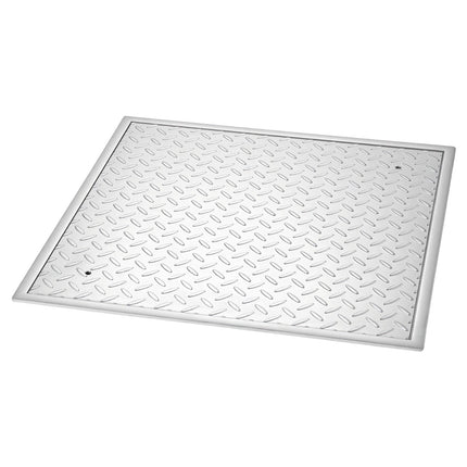 Manhole Cover With Frame, 600x600mm Carbon Steel Slip-Resistant