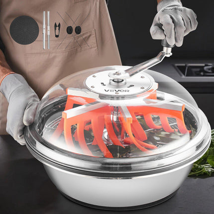 Manual Bud Bowl Trimmer 16 in, Stainless Blades, Clear Lid
