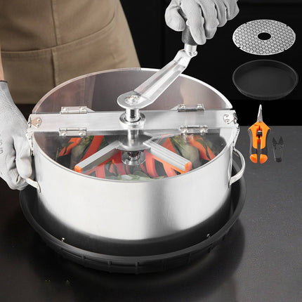 Manual Bud Leaf Trimmer Bowl, 12 in, Stainless Blades