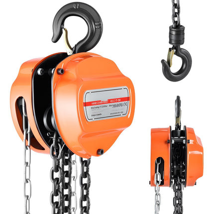 Manual Chain Hoist 1 Ton, 10 Ft Lift, G80 Chain