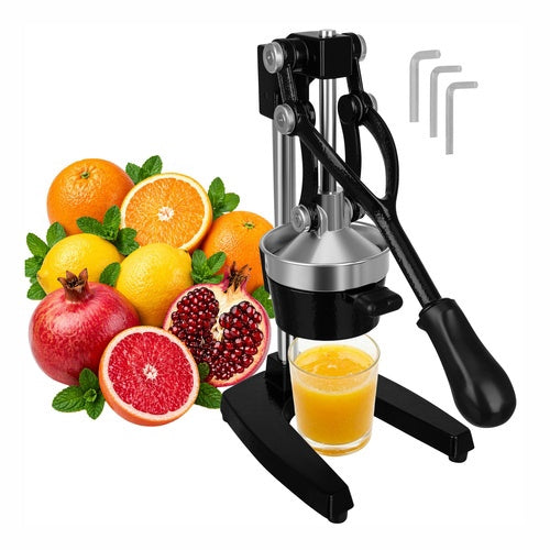 ruční odšťavňovač citrusů, pákový lis 40 cm, železná konstrukce