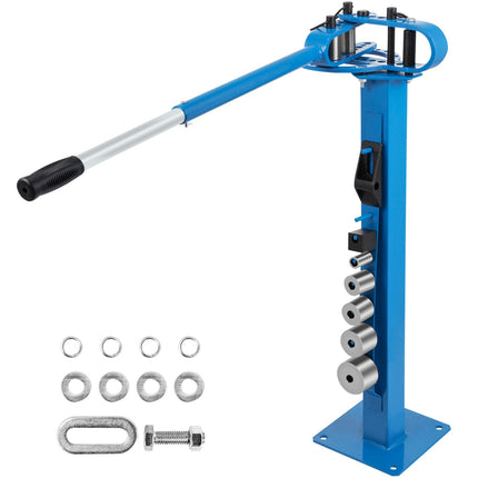 Manual Floor Pipe Bender, 7 Dies 1–3 In, 44 In Handle