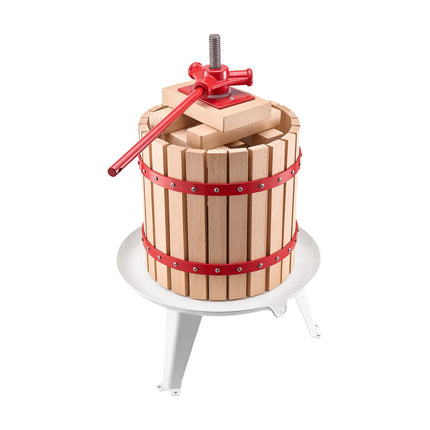 Manual Fruit Wine Press 12L, Beechwood Basket, Handle