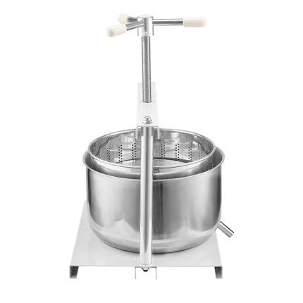 Manual Fruit Wine Press 12L, Stainless Steel Double Barrel