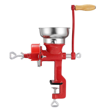 Manual Grain Mill, Cast Iron Hand Crank, Clamp, Dust Cover