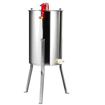 Manual Honey Extractor, 2/4-Frame Stainless Steel With Lid