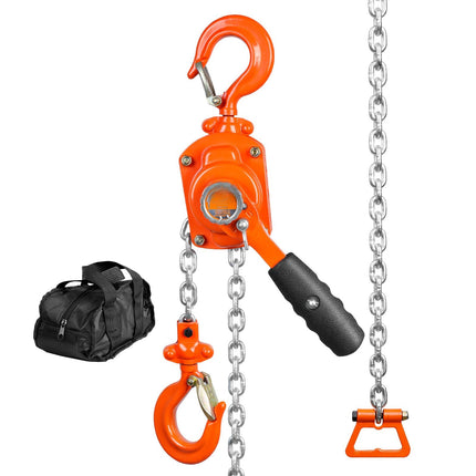 Manual Lever Chain Hoist, 0.5 Ton, 10 ft Lift, G80