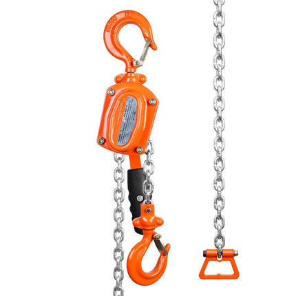 Manual Lever Chain Hoist, 0.5 Ton, 10 ft Lift, G80