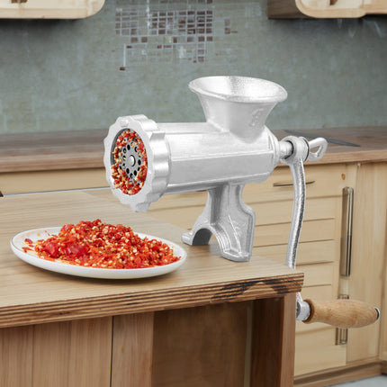 Manual Meat Grinder, Cast Iron Table Clamp, Sausage Stuffer