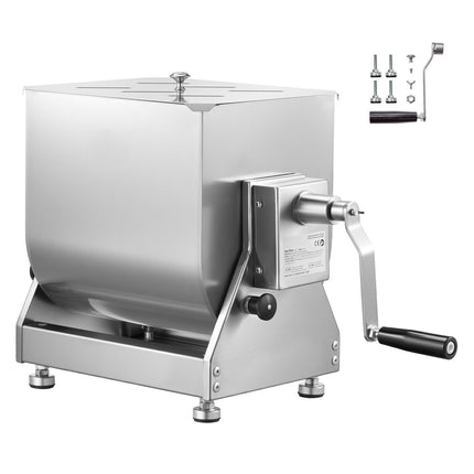 Manual Meat Mixer, 30L Tilting Stainless Steel Tank