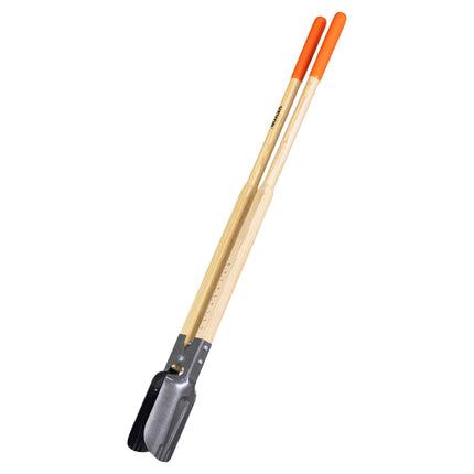 Manual Post Hole Digger, 57.5 In, Wood Handle, Depth Scale