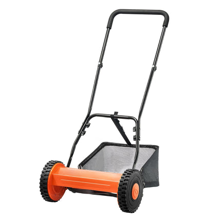 Manual Reel Lawn Mower 16-Inch, 5-Blade, Catcher