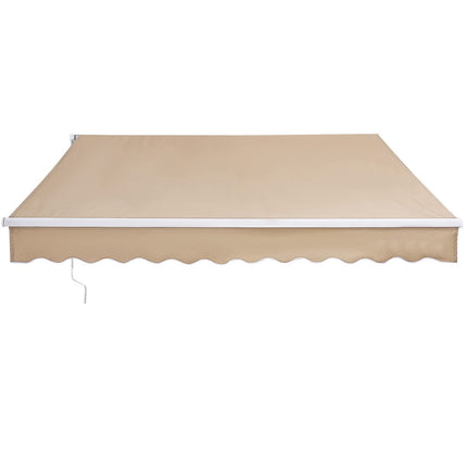 Manual Retractable Awning 10x8 Ft, Water-Resistant, Crank Handle