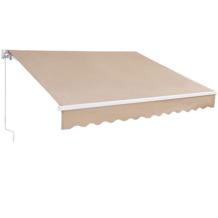 Manual Retractable Awning 8 x 7 Ft, Crank Handle