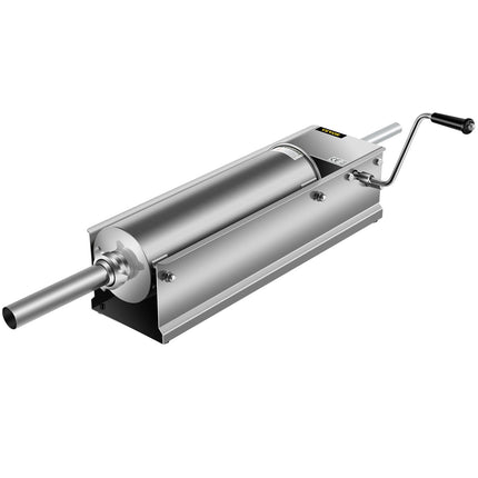 Manual Sausage Stuffer 7L, Dual-Speed, 304 Stainless, 5 Tubes