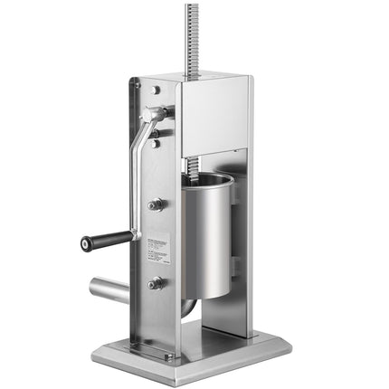 Manual Vertical Sausage Stuffer, 3L, 304 Steel, 4 Tubes