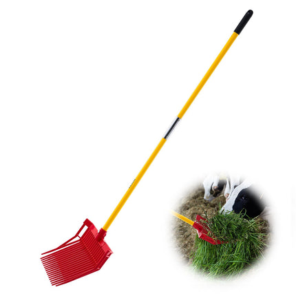 Manure Fork, 18 Angled Tines, 61 in Fiberglass Handle