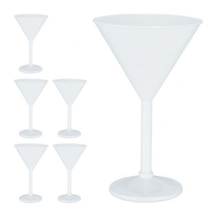 plastové sklenice na martini, sada 6 ks