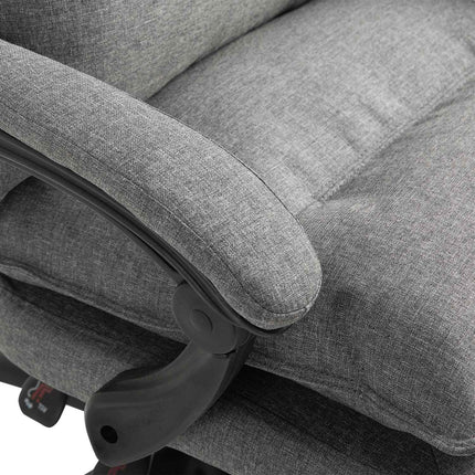 Ergonomická šedá otočná herní židle, výškově nastavitelná, nylon