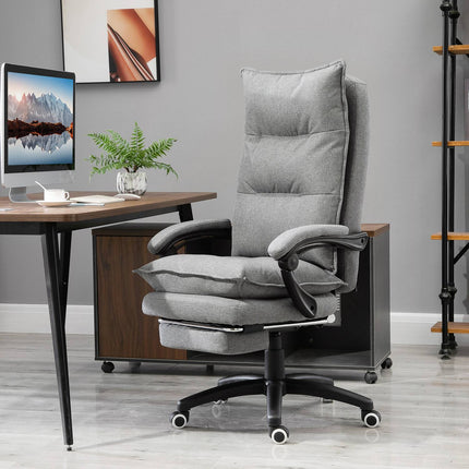 Ergonomická šedá otočná herní židle, výškově nastavitelná, nylon