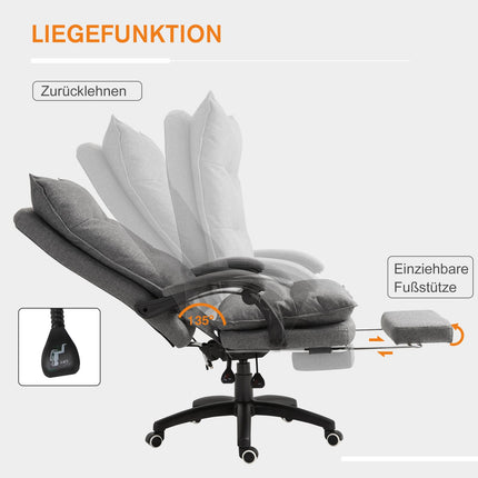 Ergonomická šedá otočná herní židle, výškově nastavitelná, nylon