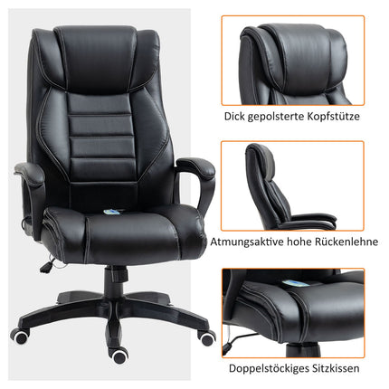 Ergonomická herní židle s nastavitelnou výškou a 6 vibračními body